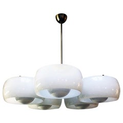 Italian Five-Light Chandelier Pentaclinio by Vico Magistretti for Artemide, 1967