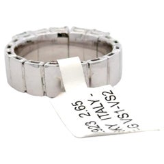 Italienischer italienischer fünfsteiniger Smaragdschliff-Diamant-Hochzeitsring mit 2,65 Karat 18KT Weißgold