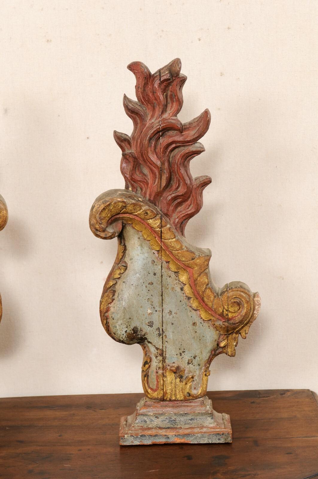 20th Century Italian Flame Fragment Decorations For Sale