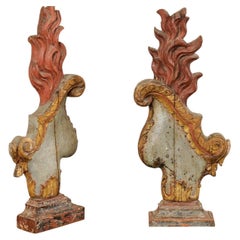 Antique Italian Flame Fragment Decorations
