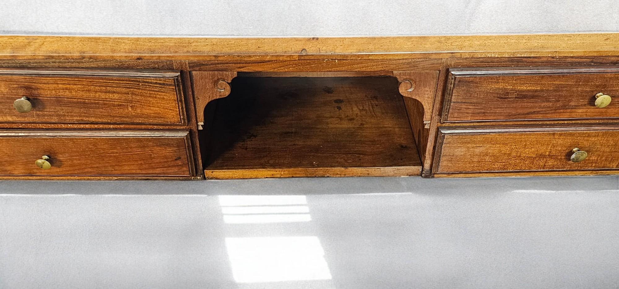 Italian Flap Sideboard in solid walnut , Louis XVI period, Parma 1760 For Sale 6