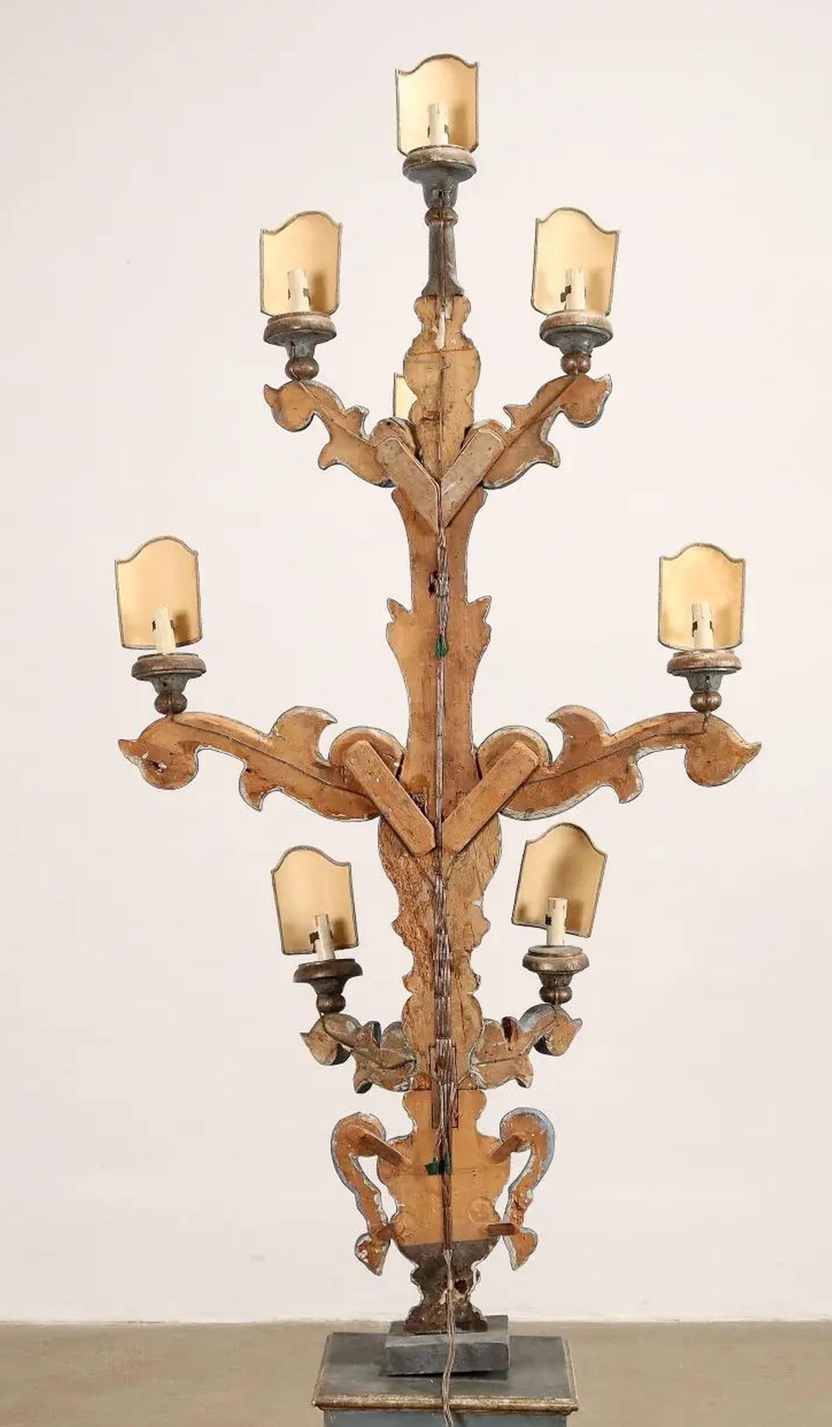 18th Century Italian Flat Back Candelabra - Circa 1700 For Sale