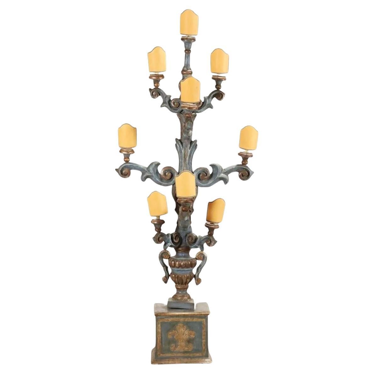 Candelabro italiano a schienale piatto - CIRCA 1700