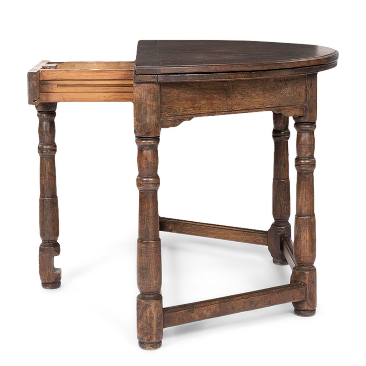 Italian Flip Top Marquetry Table For Sale 3