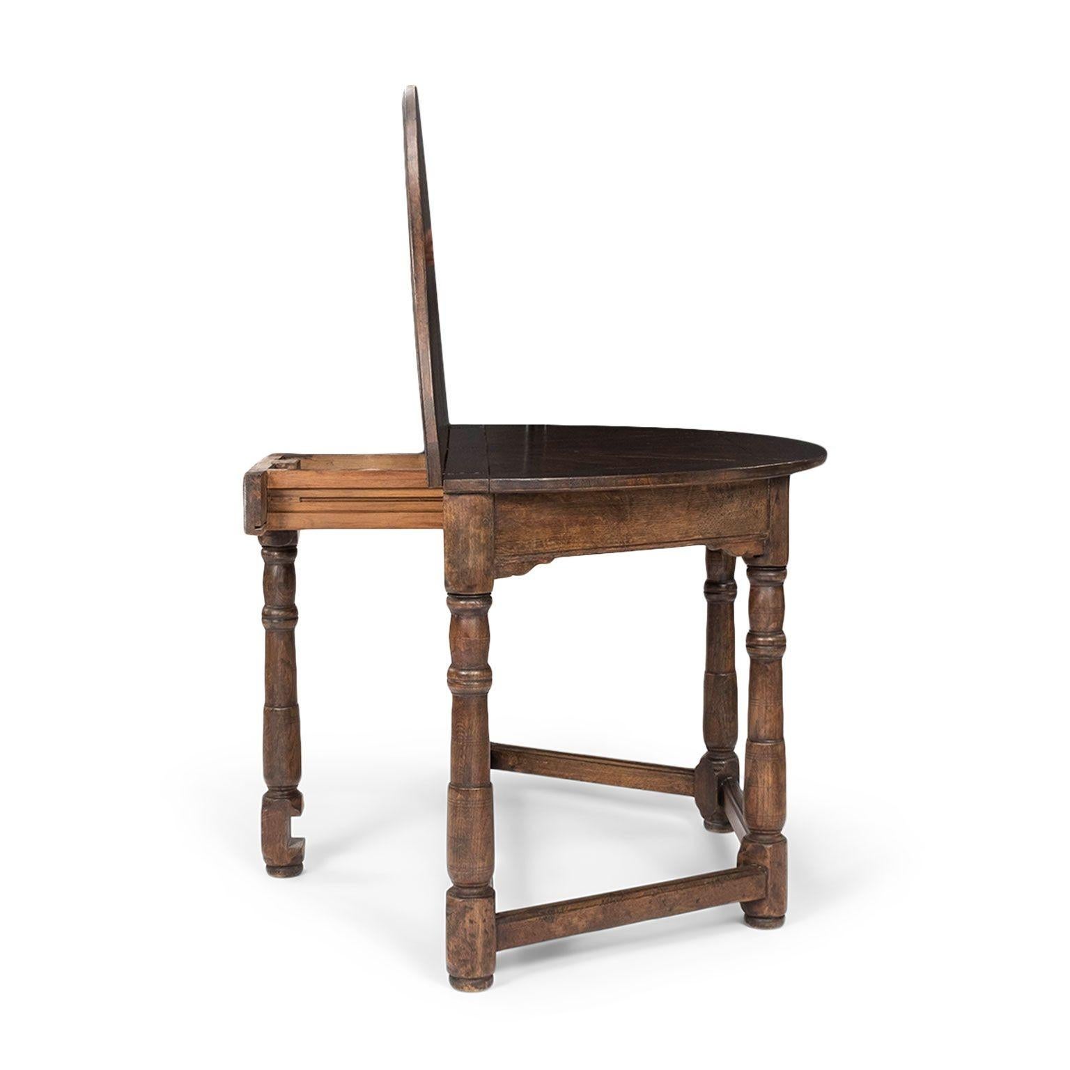 Italian Flip Top Marquetry Table For Sale 2