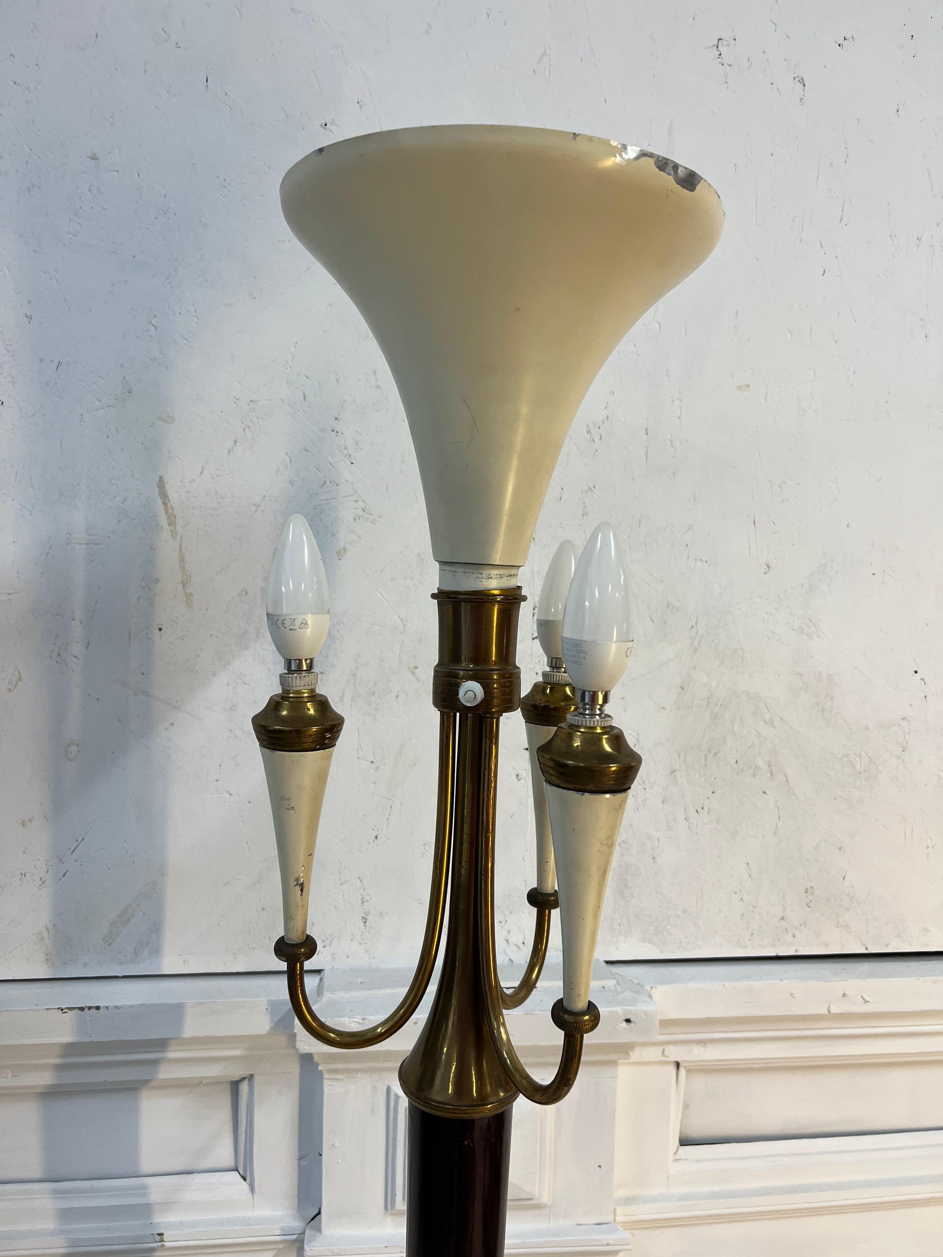 Metal Italian Floor Lamp, 1950s For Sale