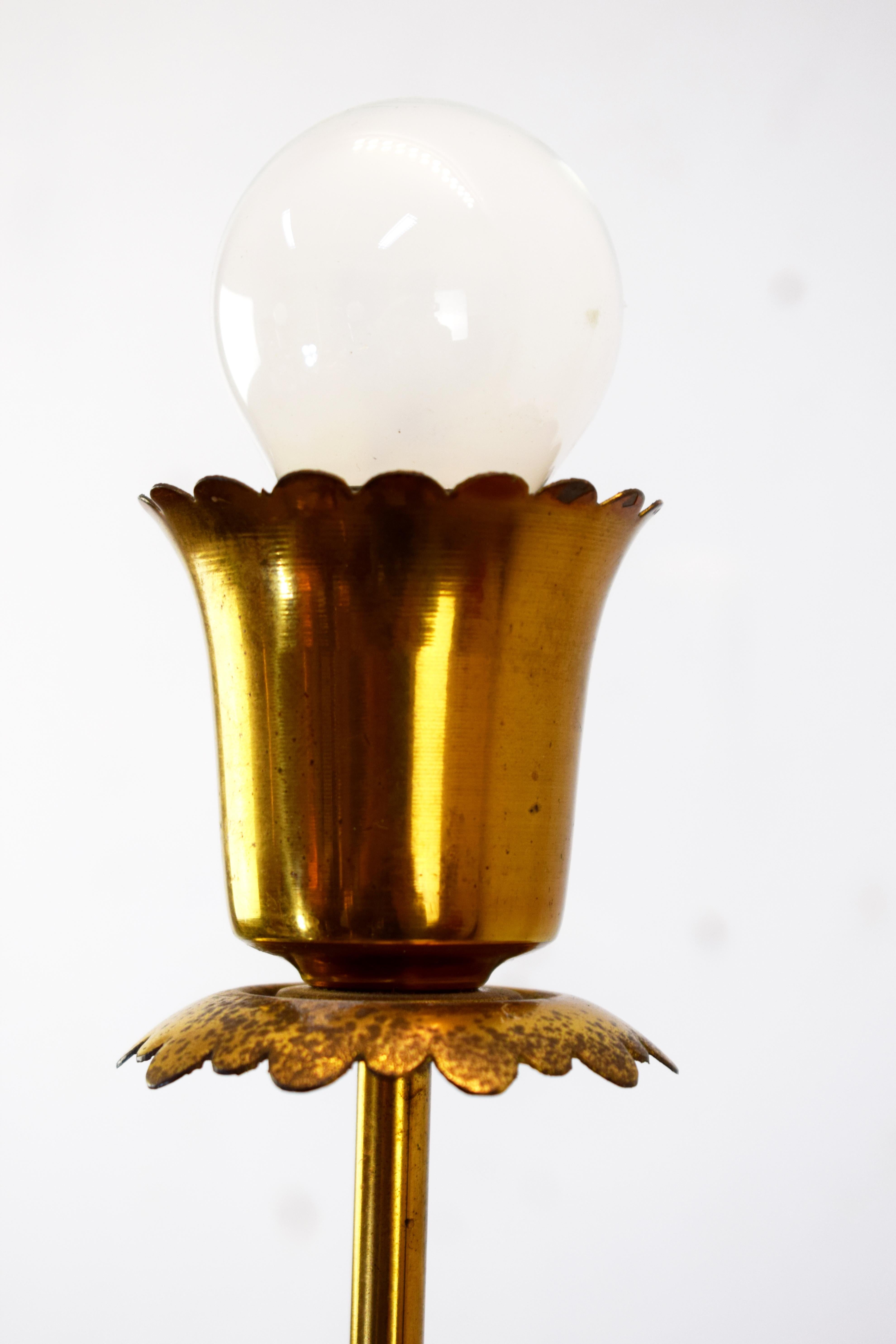 Ottone Lampada da terra italiana, anni '50 in vendita