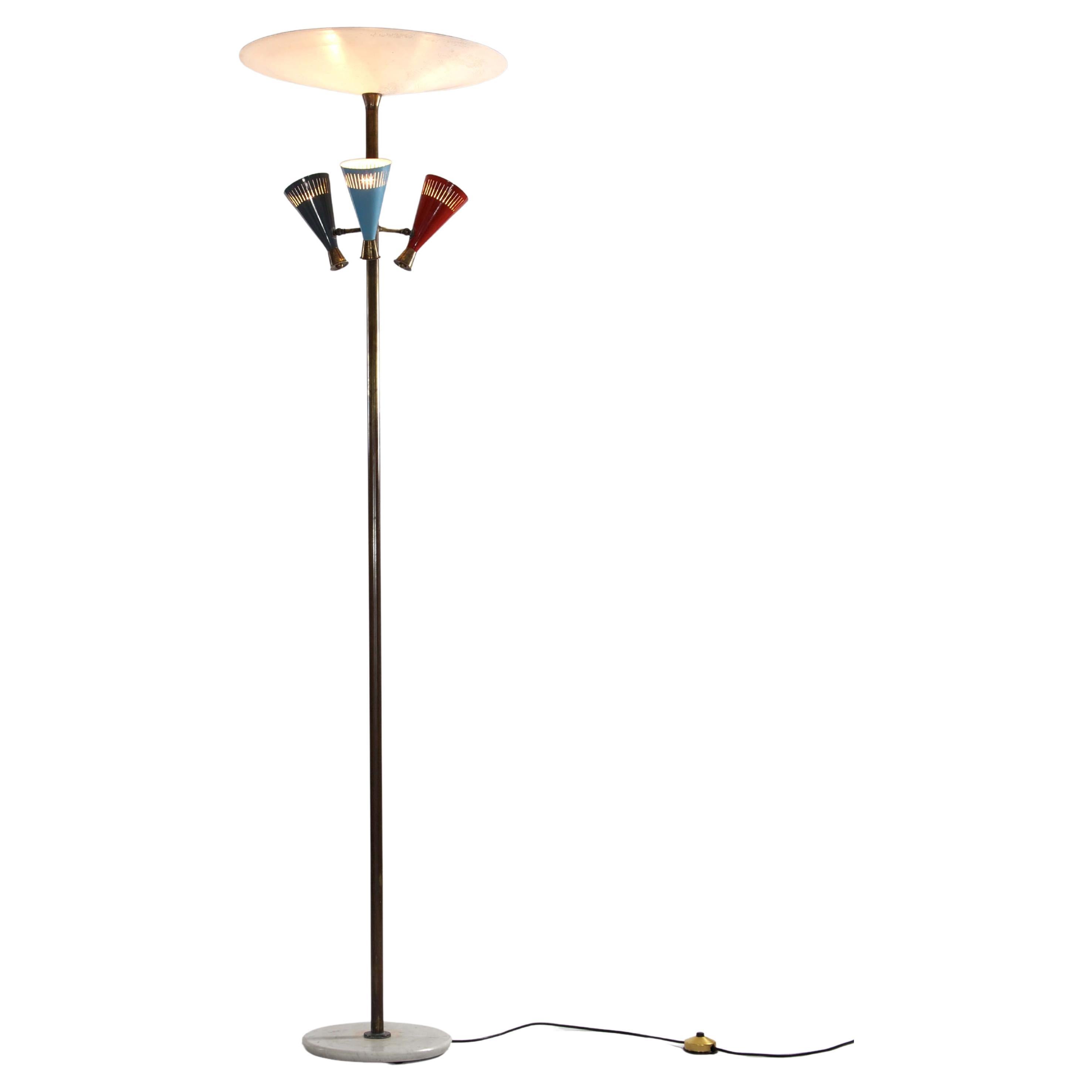 Italienische Stehlampe, 1950er-Jahre.