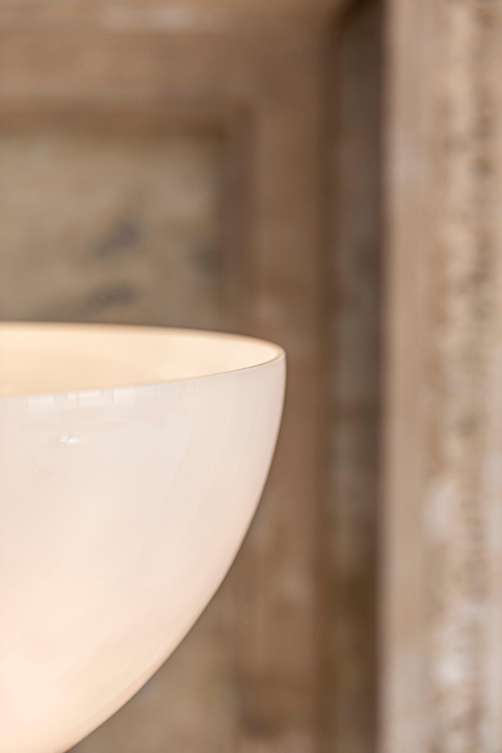 Opaline Glass Italian Floor Lamp AM/AS by Franco Albini e Franca Helg for Sirrah For Sale