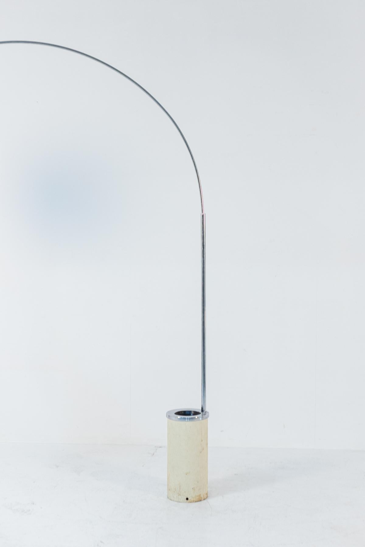 Italian Floor Lamp Arc by Harvey Guzzini in White, Adjustable 4