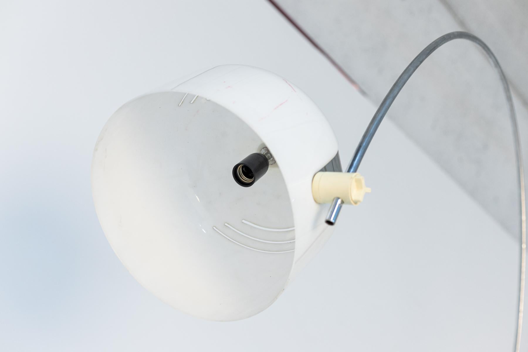 Italian Floor Lamp Arc by Harvey Guzzini in White, Adjustable 10