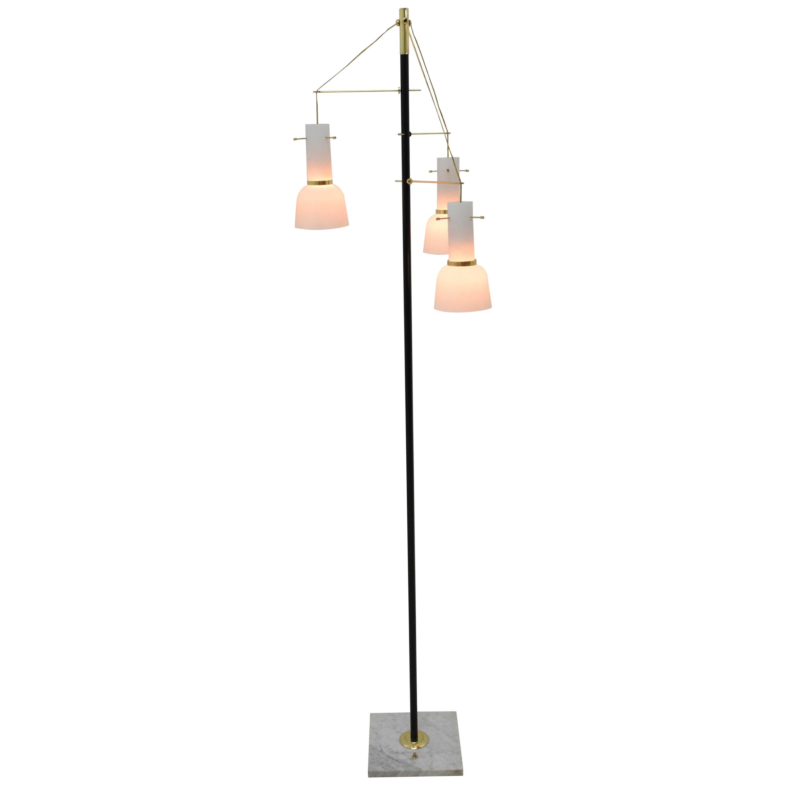 Italian Floor Lamp Attributed to Stilnovo For Sale