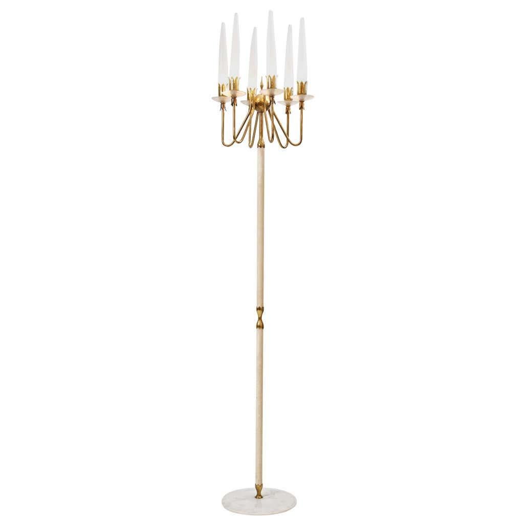 Brass Italian Floor Lamp by Angelo Lelii for Arredoluce Monza For Sale