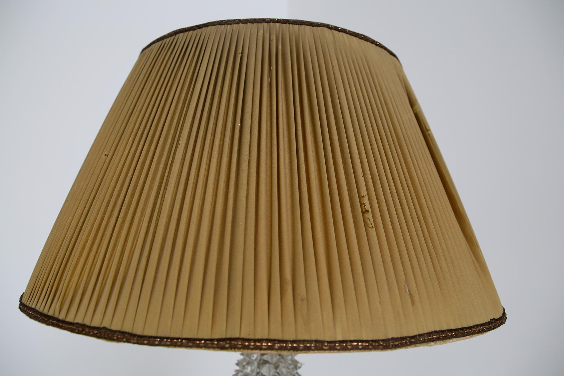 Italian Floor Lamp by Barovier & Toso in Rostrato Glass and Brass, 1940s 6