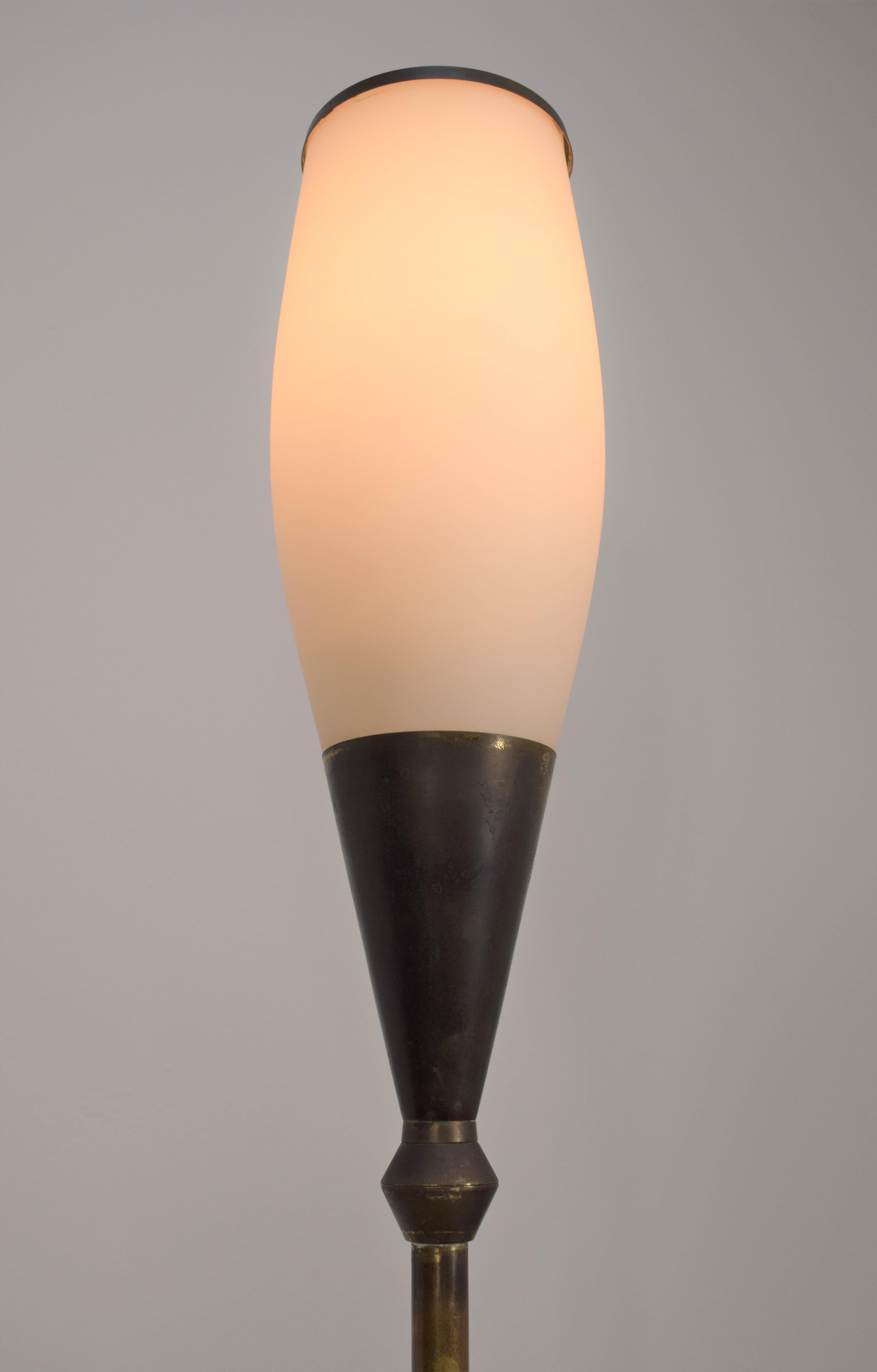 Brass Italian Floor Lamp by Stilnovo Style, 1950s For Sale