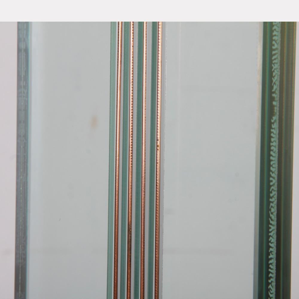 Glass Italian floor lamp by UP, 1980s For Sale