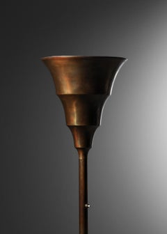 Italian floor lamp from the 1930s/40s in patinated copper