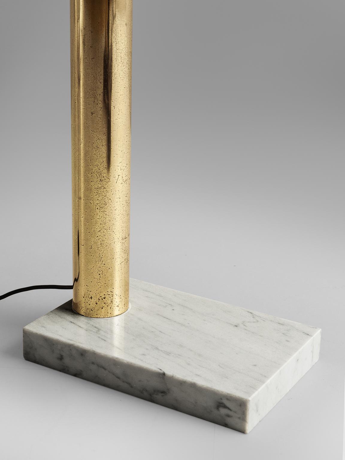 Italian Floor Lamp in Brass and Marble 2