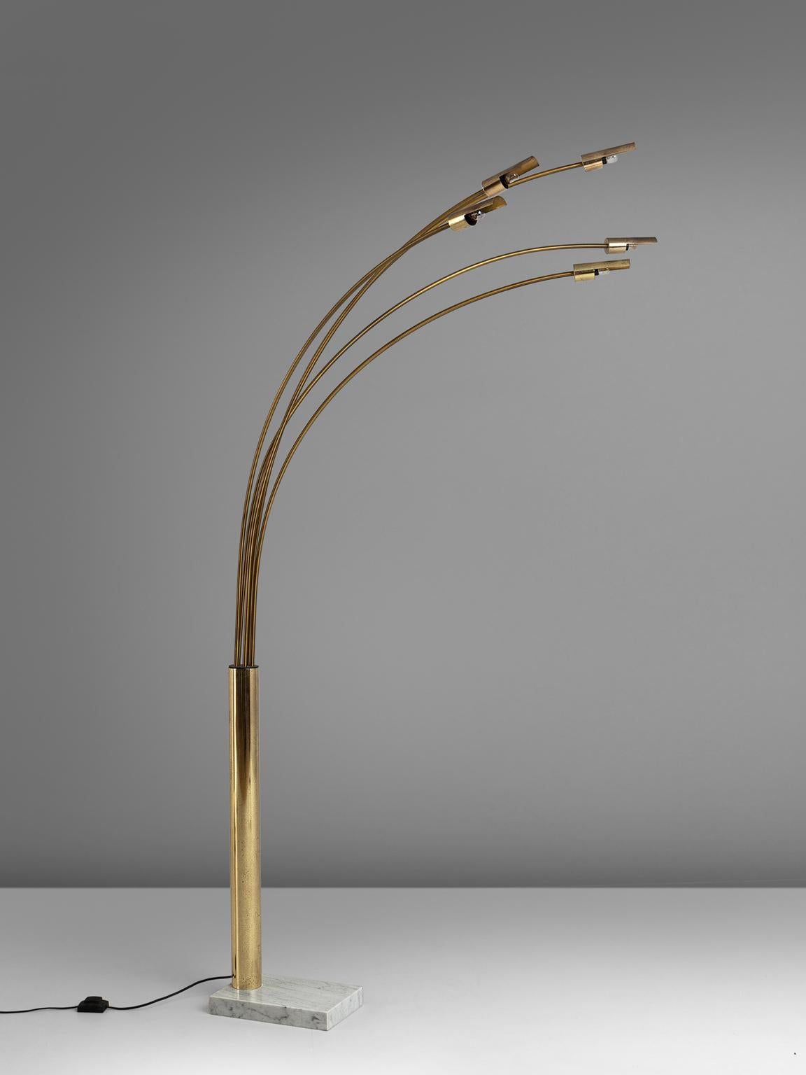 Italian Floor Lamp in Brass and Marble 3