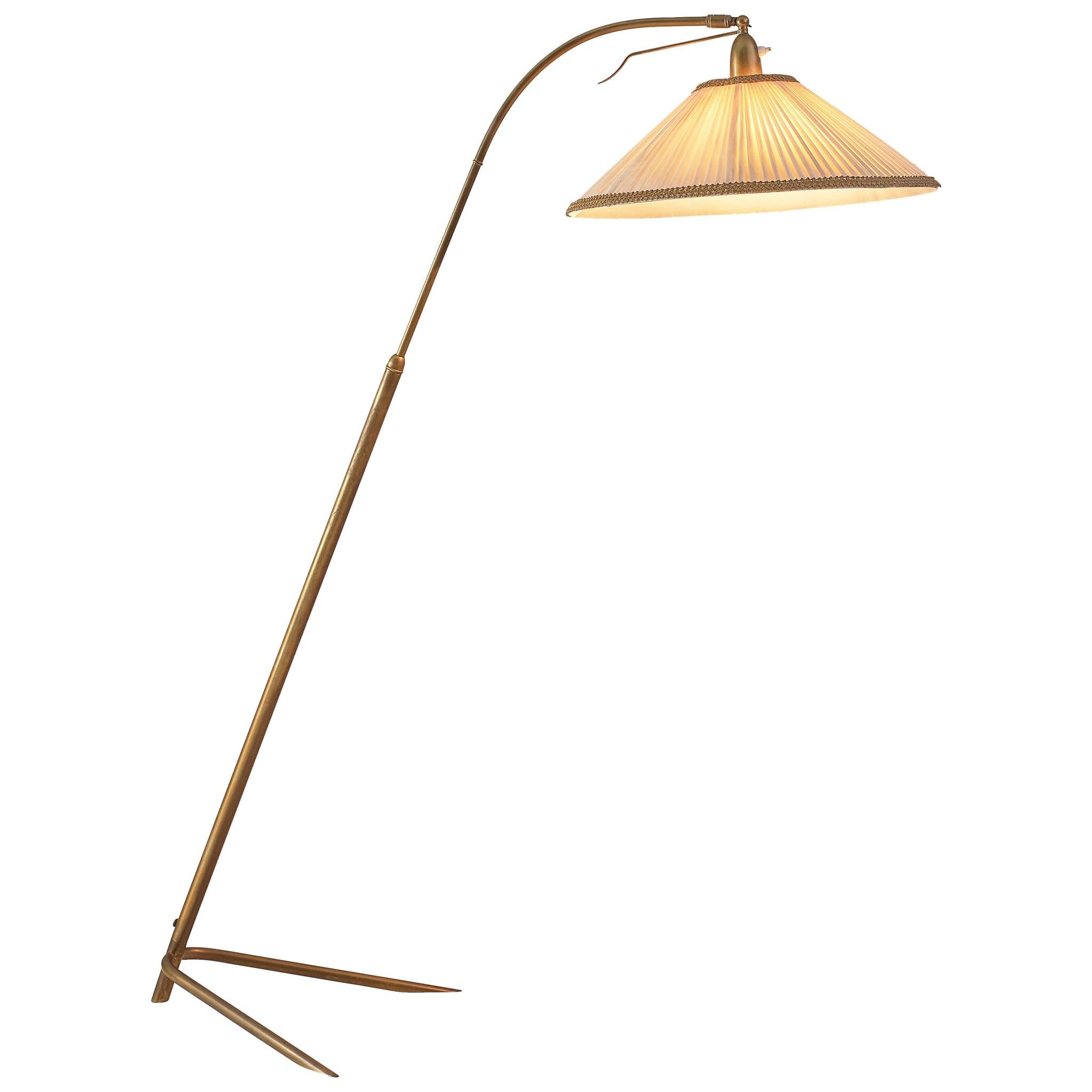 Italian Floor Lamp in Brass