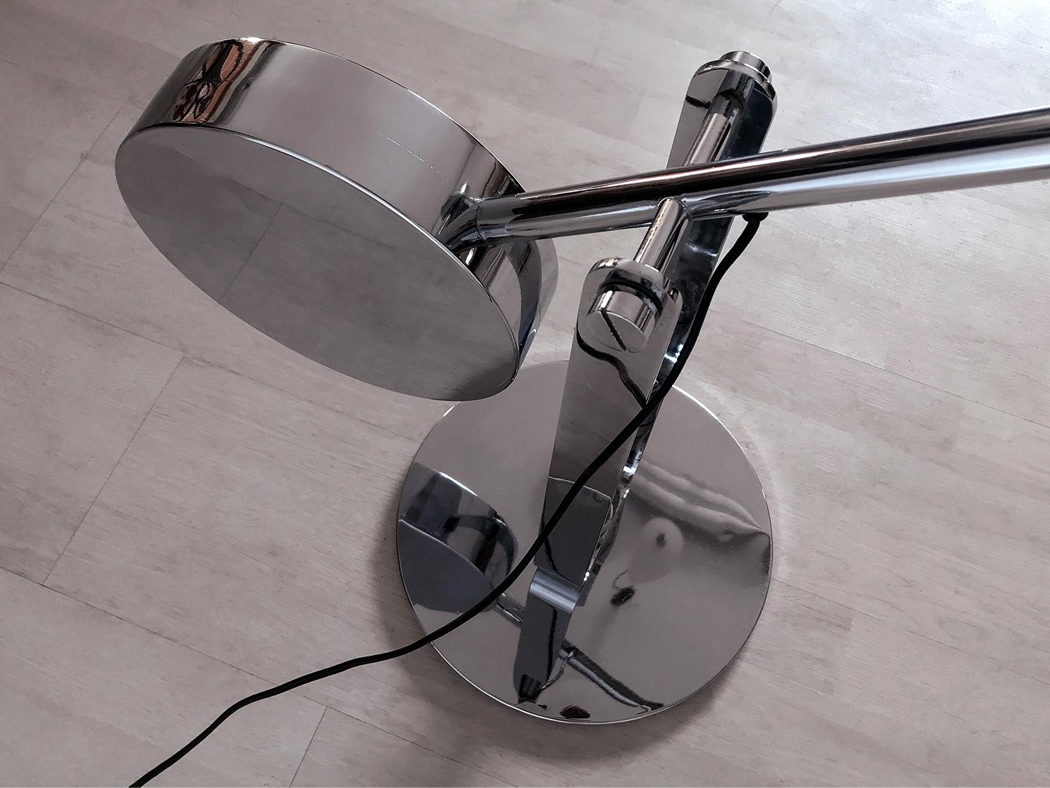 Italian Floor Lamp in Chrome-Plated Metal Attributed to Goffredo Reggiani, 1970s 12