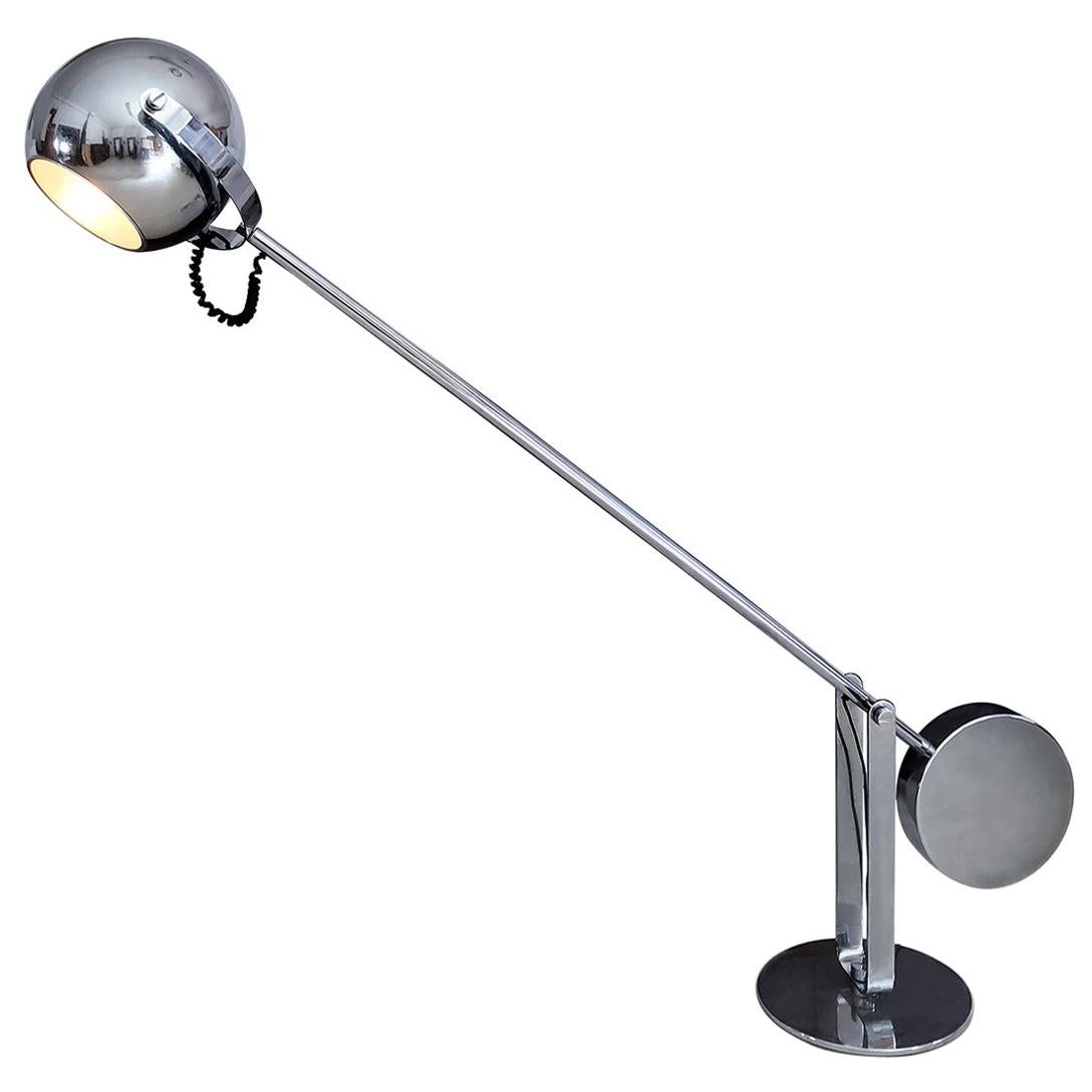 Italian Floor Lamp in Chrome-Plated Metal Attributed to Goffredo Reggiani, 1970s