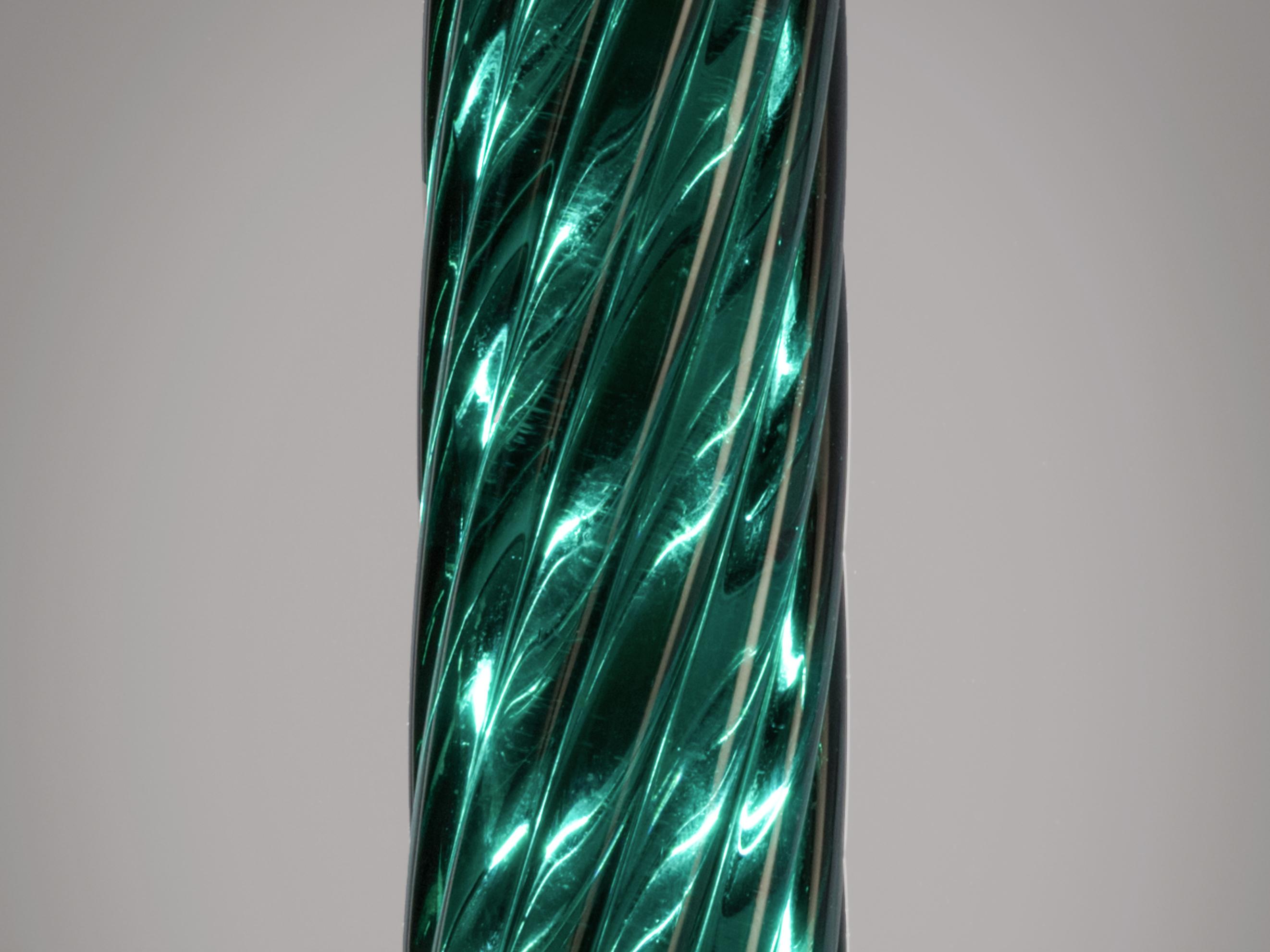 Lampadaire italien en verre vert Bon état à Waalwijk, NL