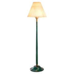 Lampadaire italien en verre vert