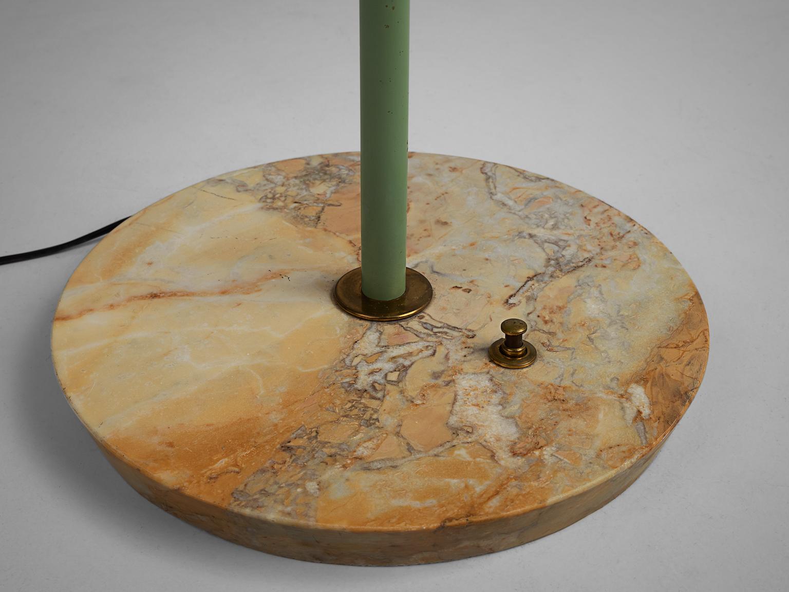 Italian Floor Lamp in Marble and Brass 1