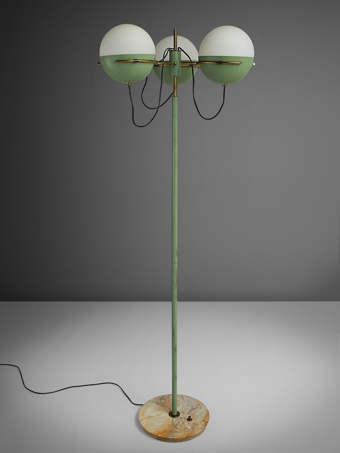Italian Floor Lamp in Marble and Brass 2