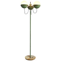 Italian Floor Lamp in Marble and Brass