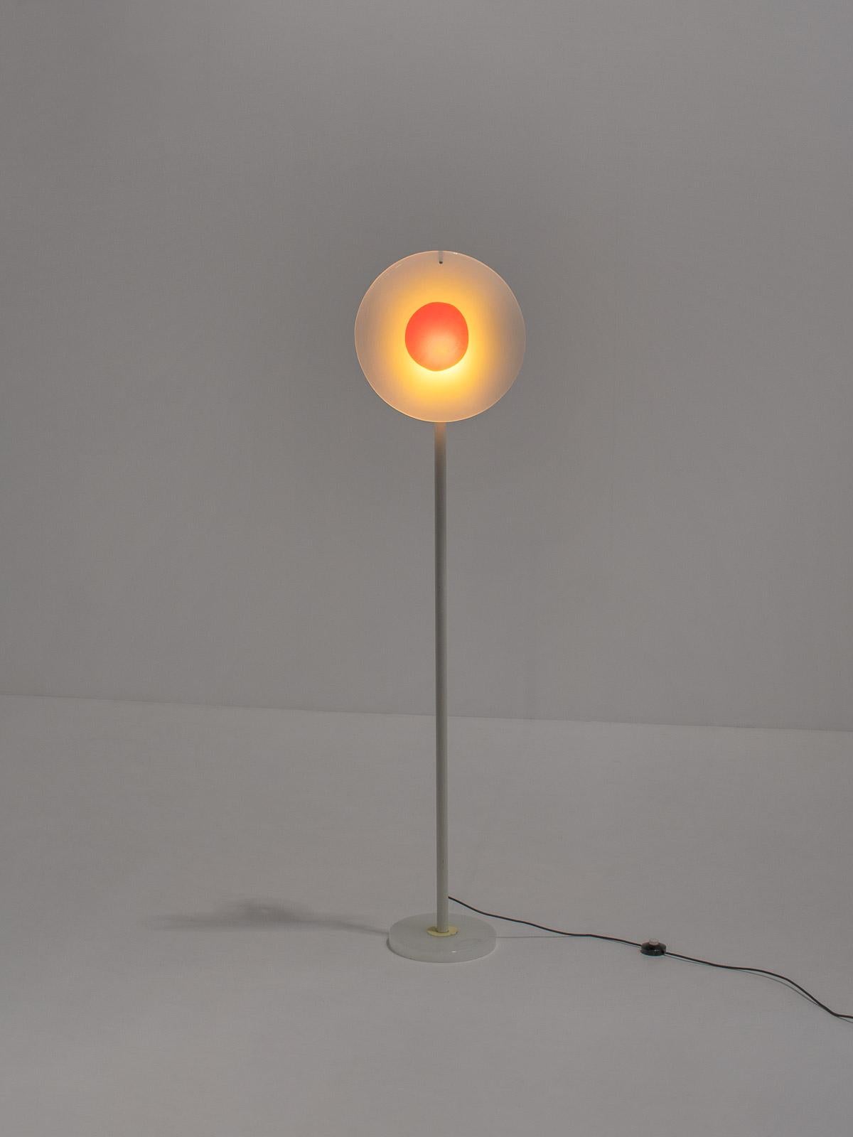 Metal Italian Floor Lamp in Murano Glass by La Murrina, 1980s For Sale