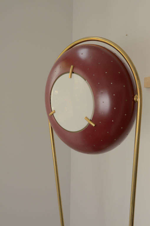 Brass Italian Floor Lamp in the Style of Arredoluce For Sale