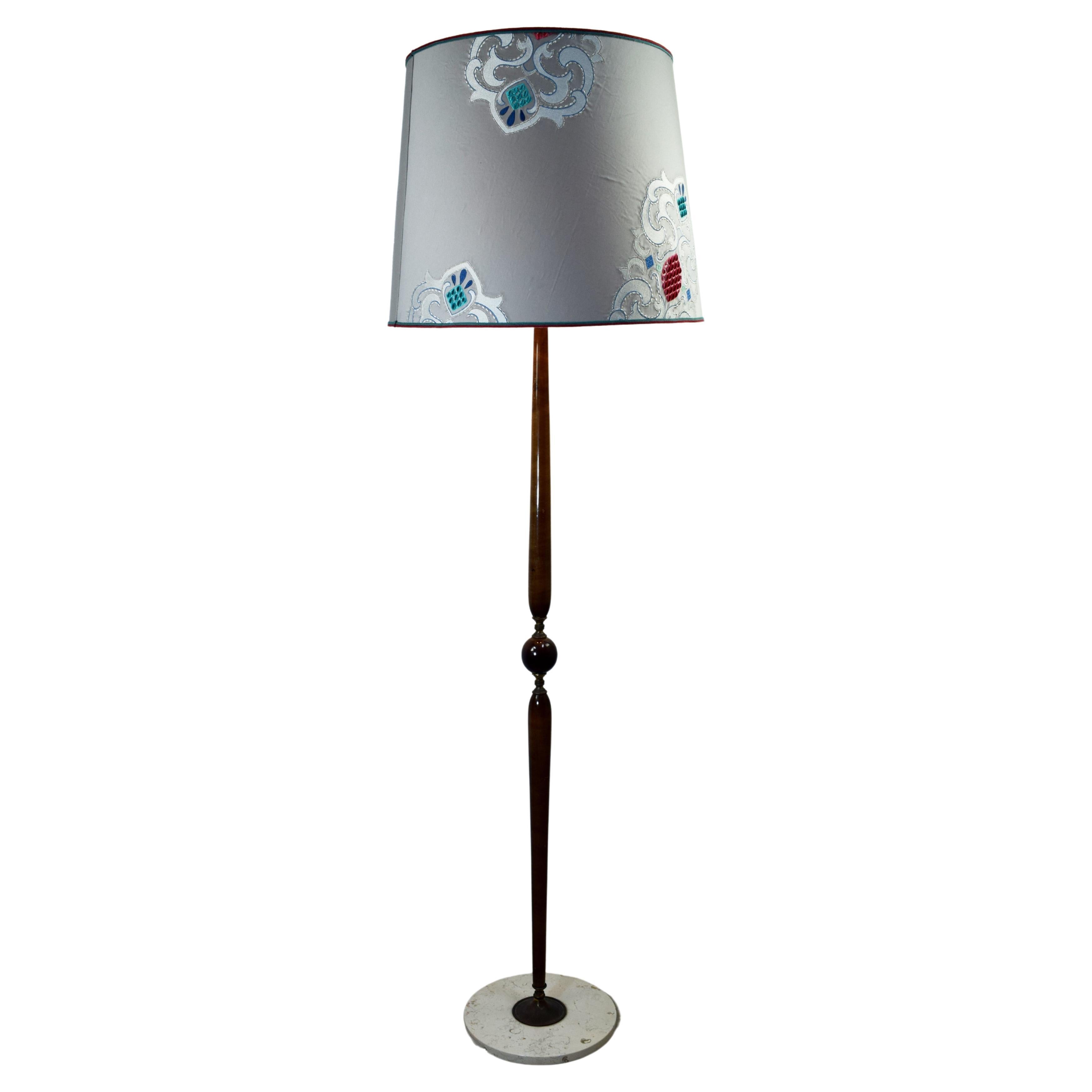 Italian Floor Lamp in the Style of Cesare Lacca, 1940s For Sale