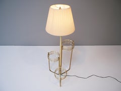 Italian Floor Lamp with 3-Tier Shelves, 1970s