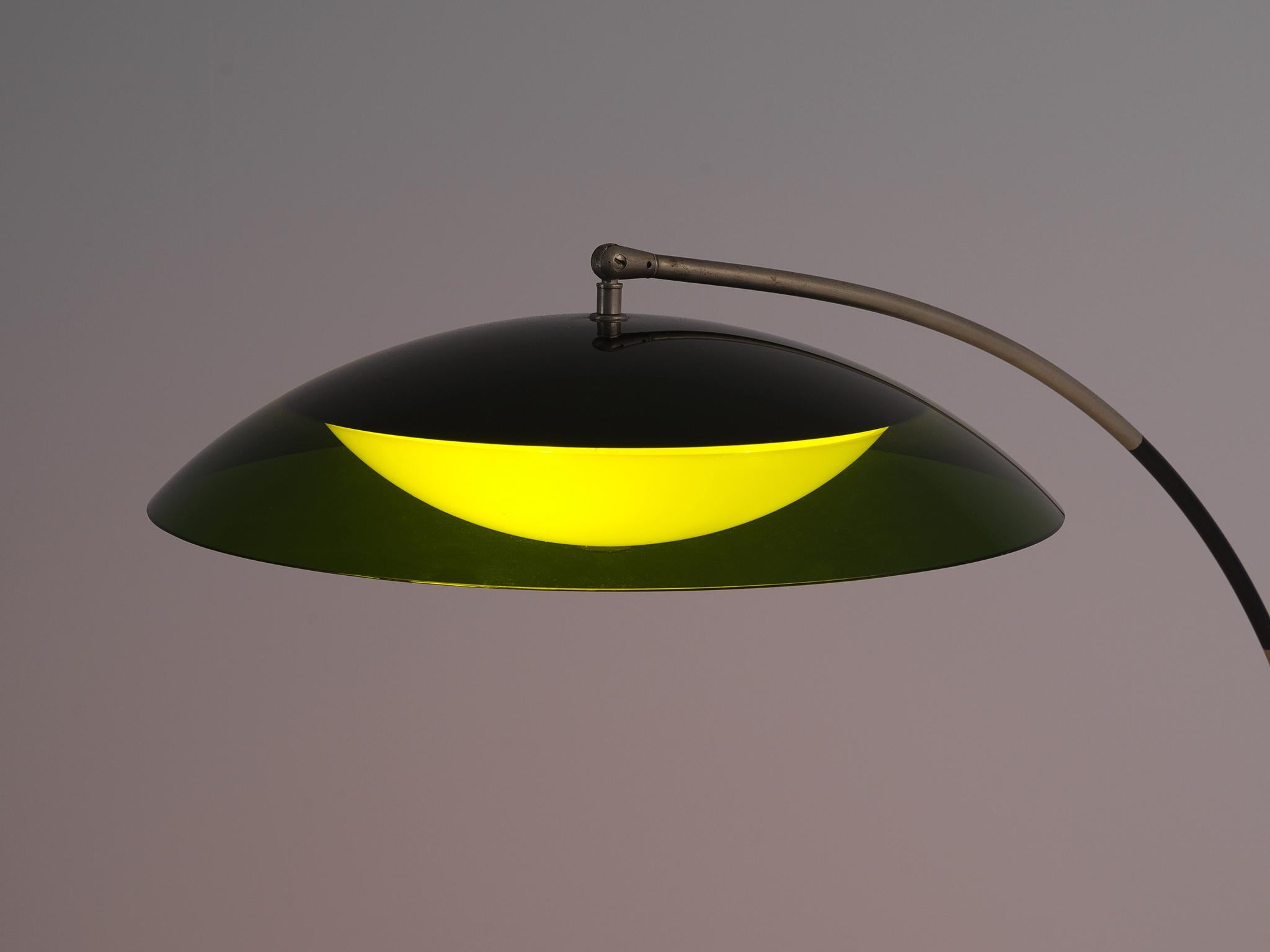 Metal Italian Floor Lamp with Adjustable Stem
