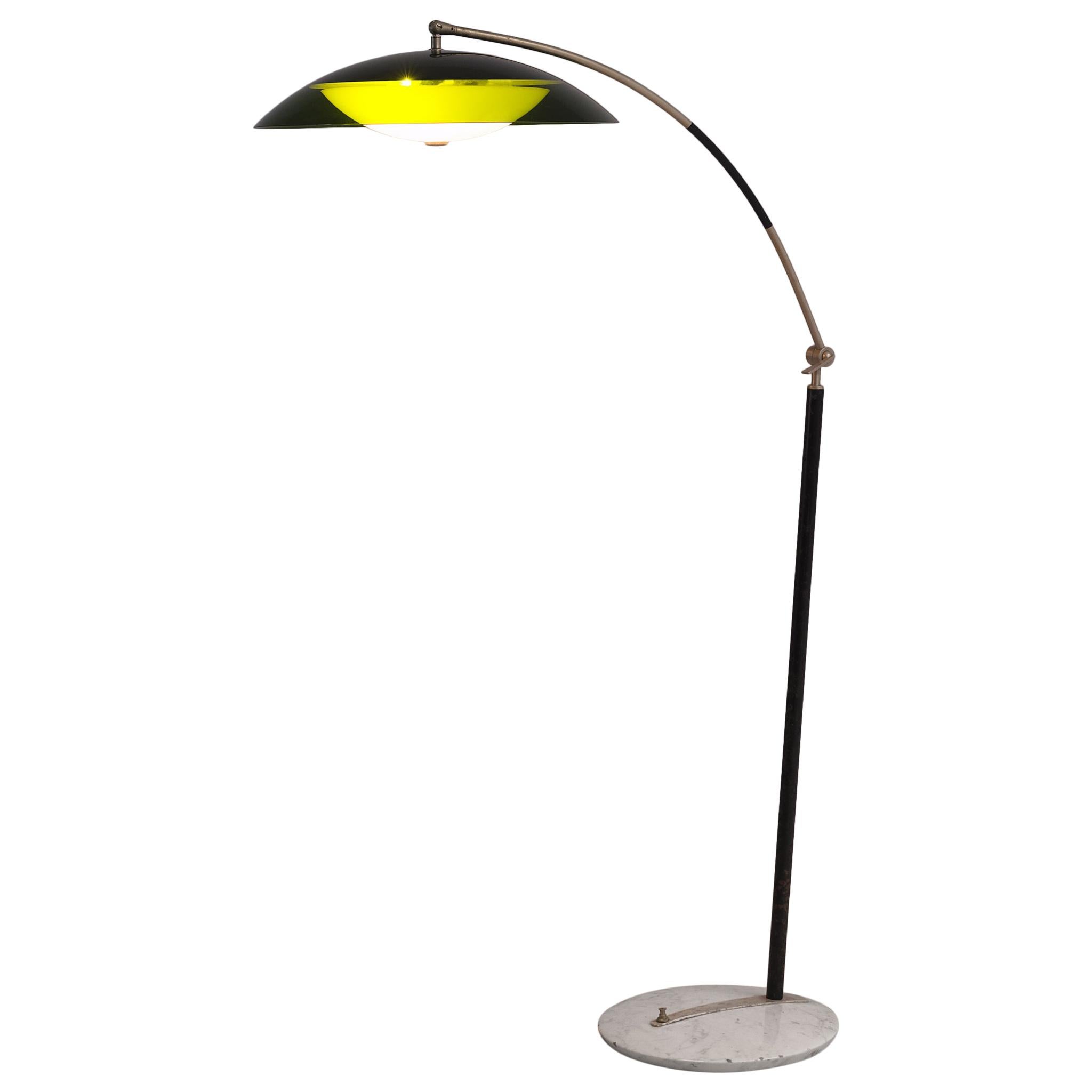 Italian Floor Lamp with Adjustable Stem