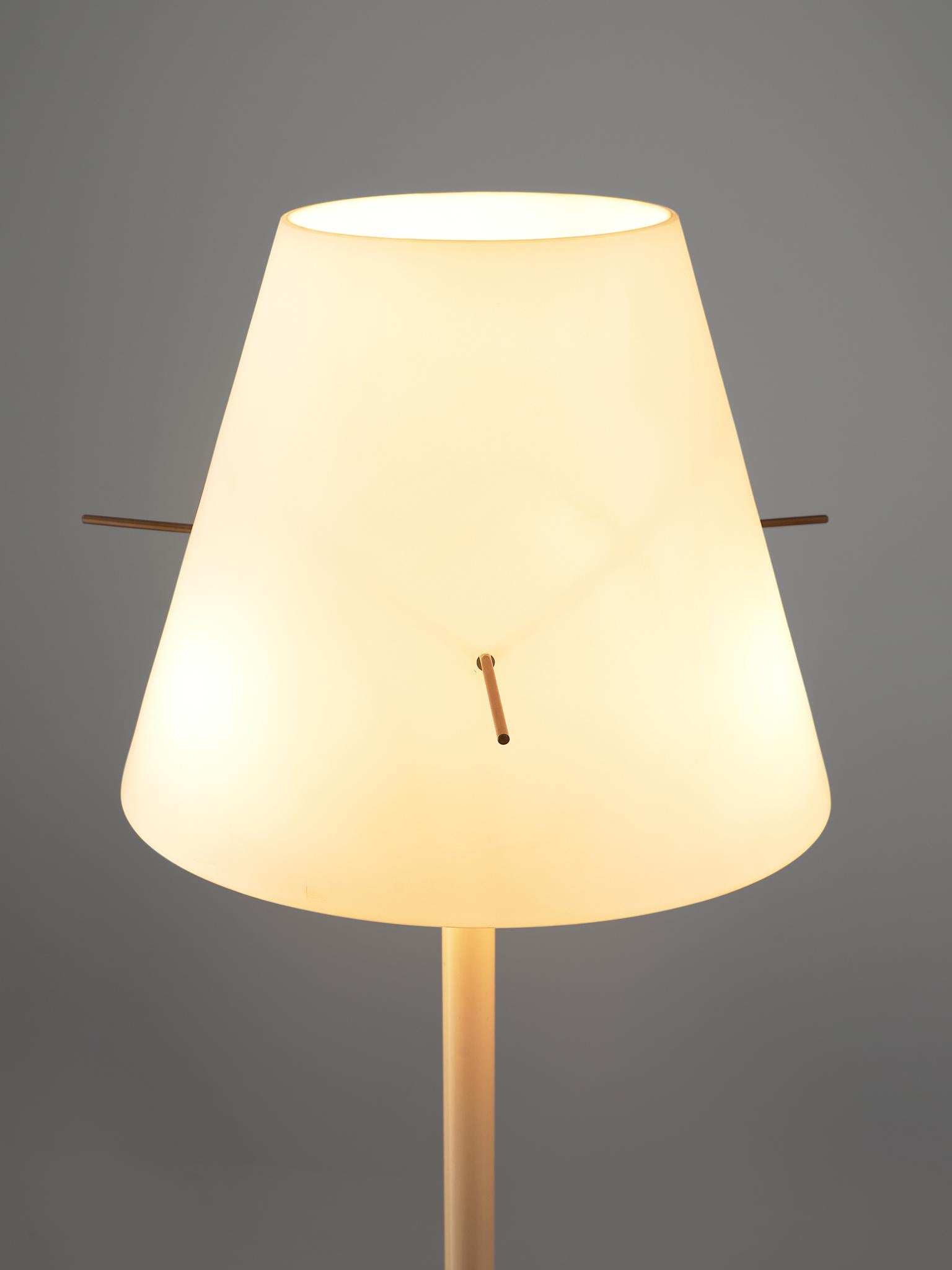 Mid-20th Century Italian Floor Lamp with Brass Details