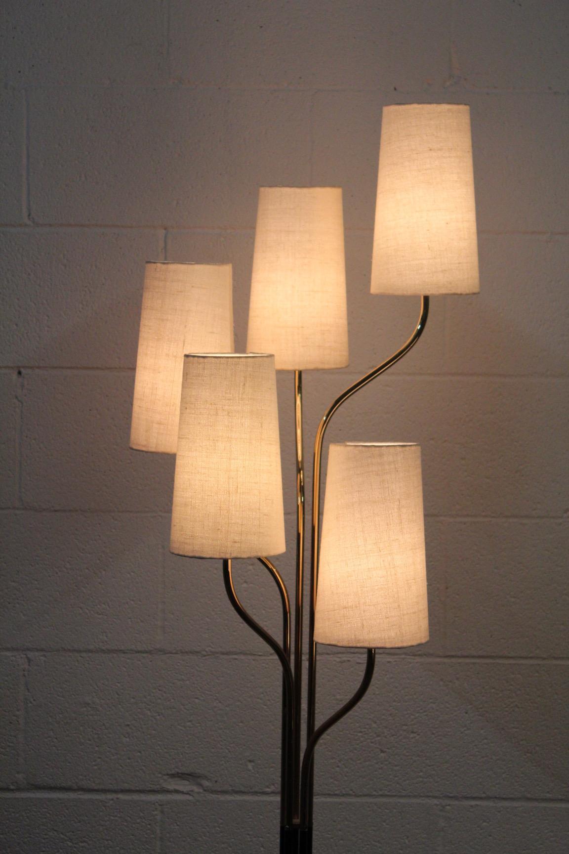 Italian Floor Lamp with Cascading Shades 6
