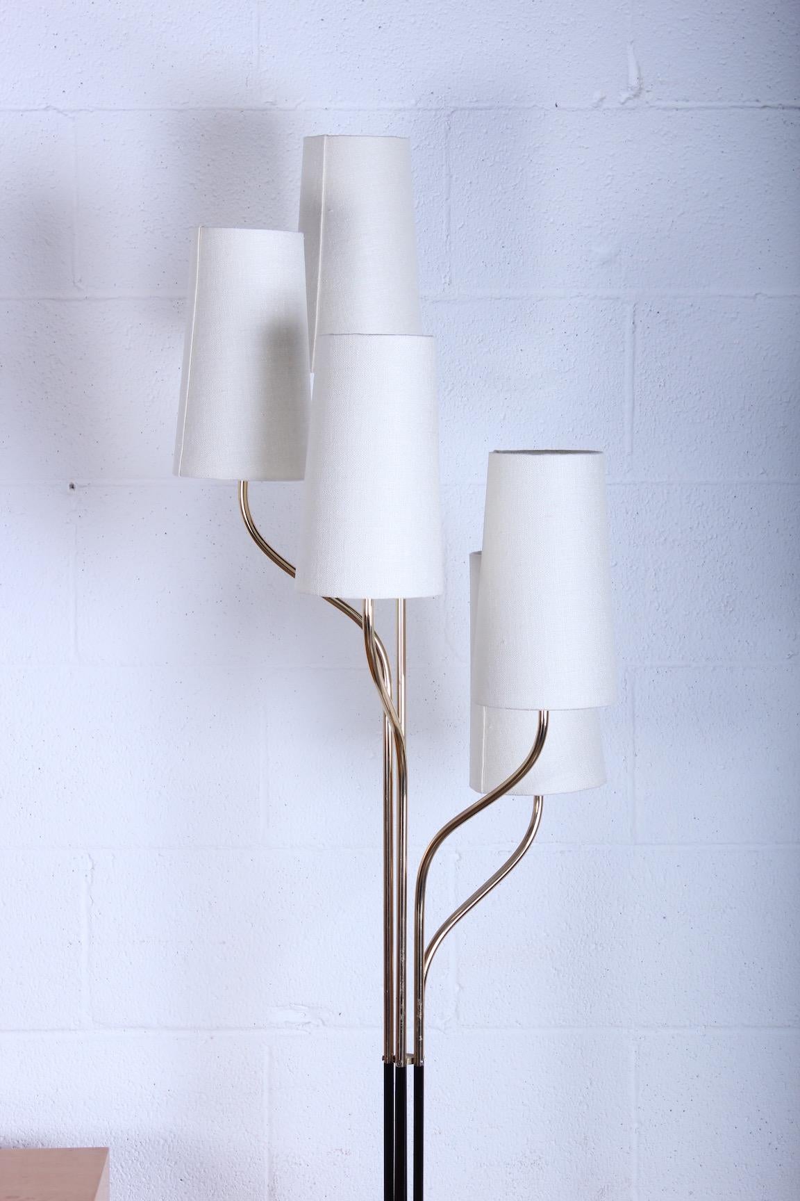 Italian Floor Lamp with Cascading Shades In Good Condition In Dallas, TX
