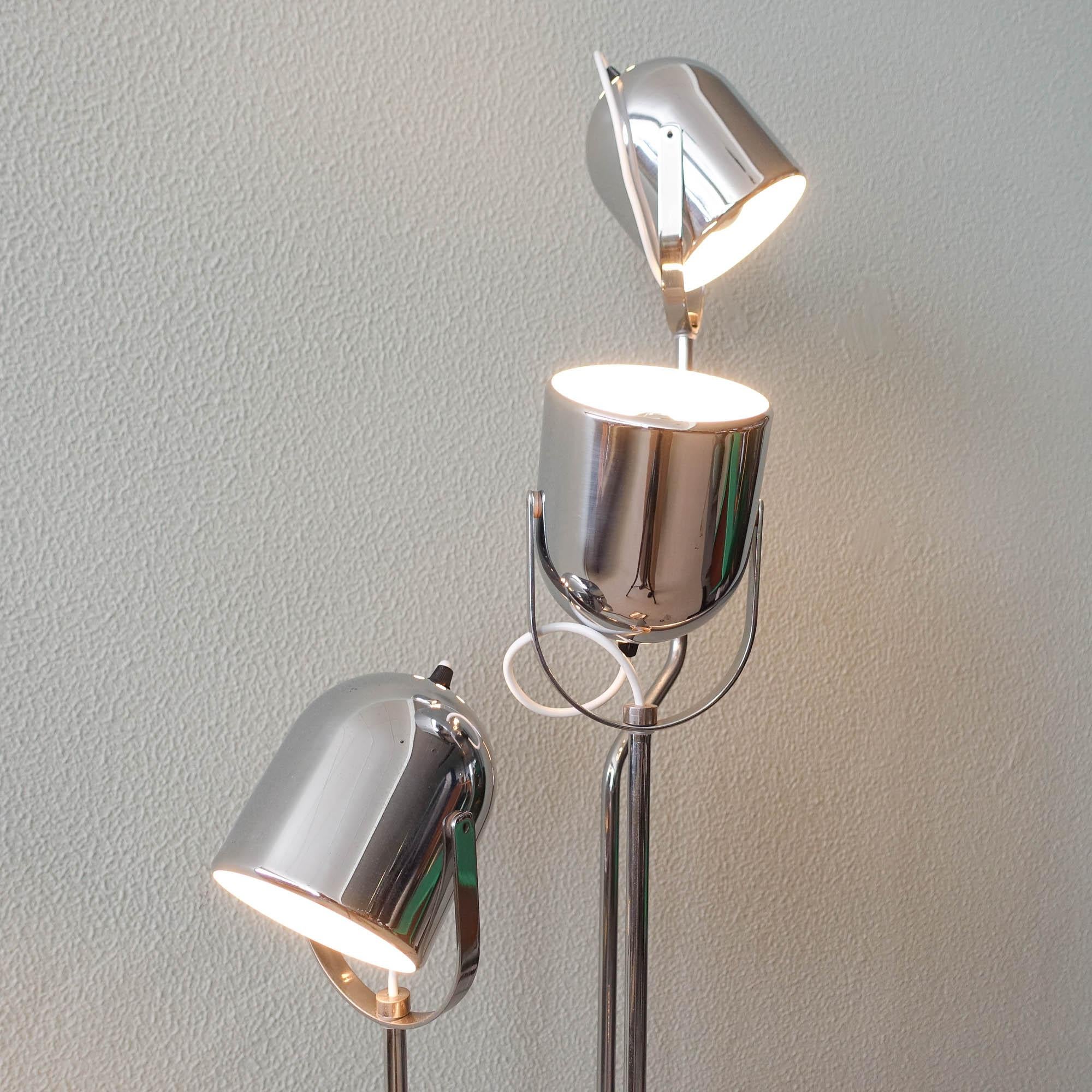 Italian Floor Lamp with Three Lights by Reggiani, 1970s 1