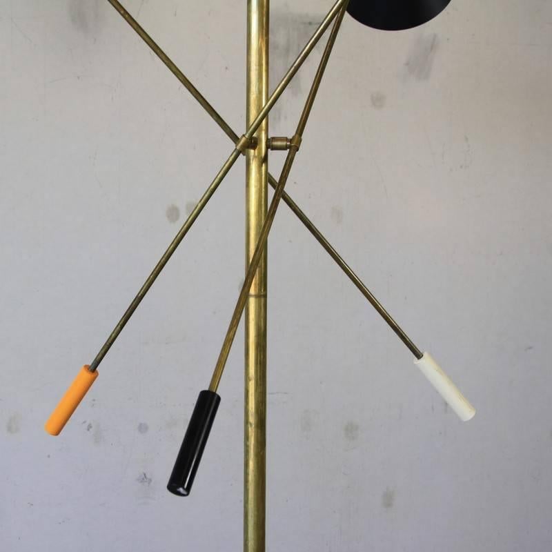 Brass Italian Floor Lamp, 1950s For Sale