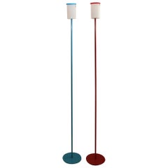 Italian Floor Lamps by ITRE Murano Hand-Blown Glass Diffusers