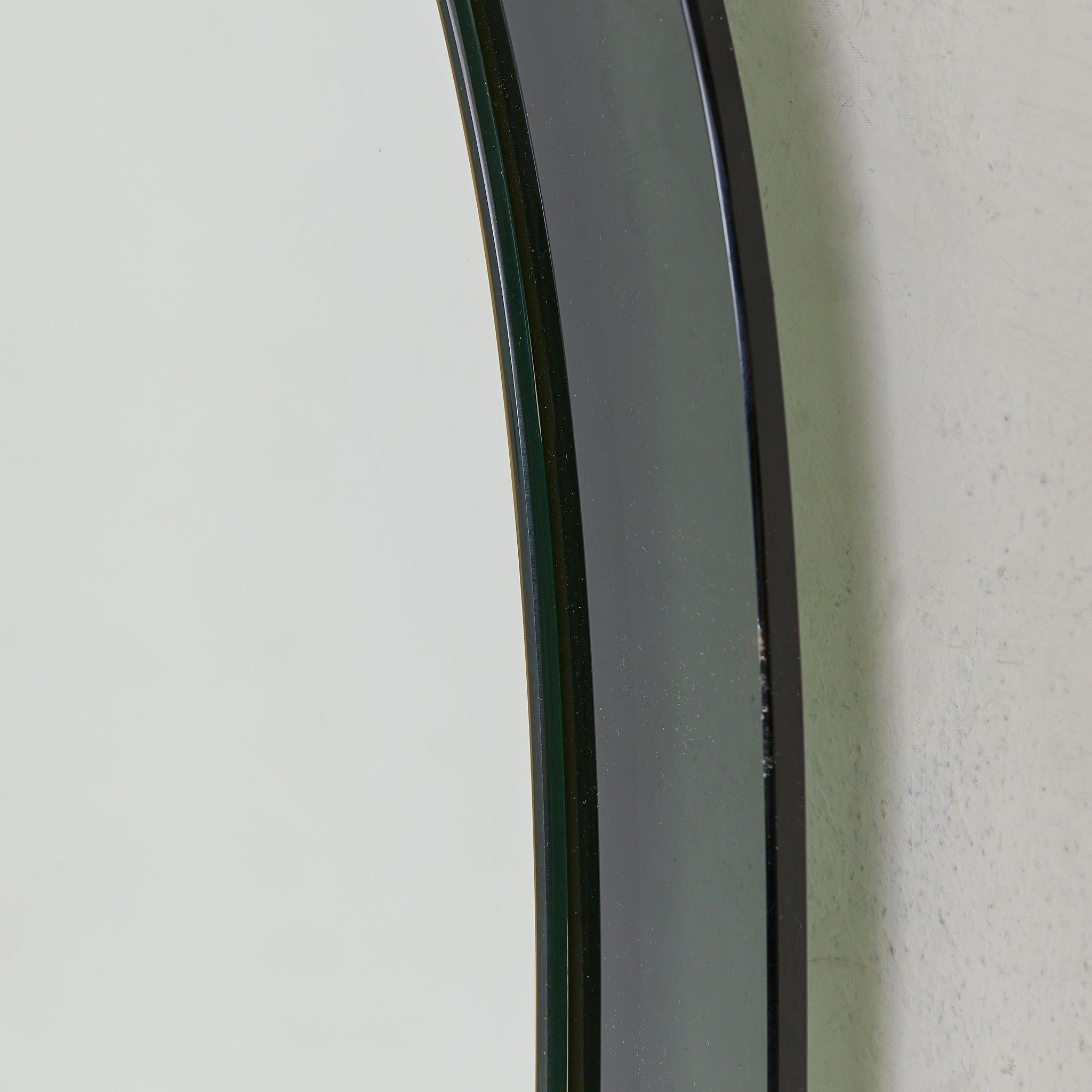 Modern Italian Floor-Length Smoked Glass Wall Mirror, 1960s For Sale