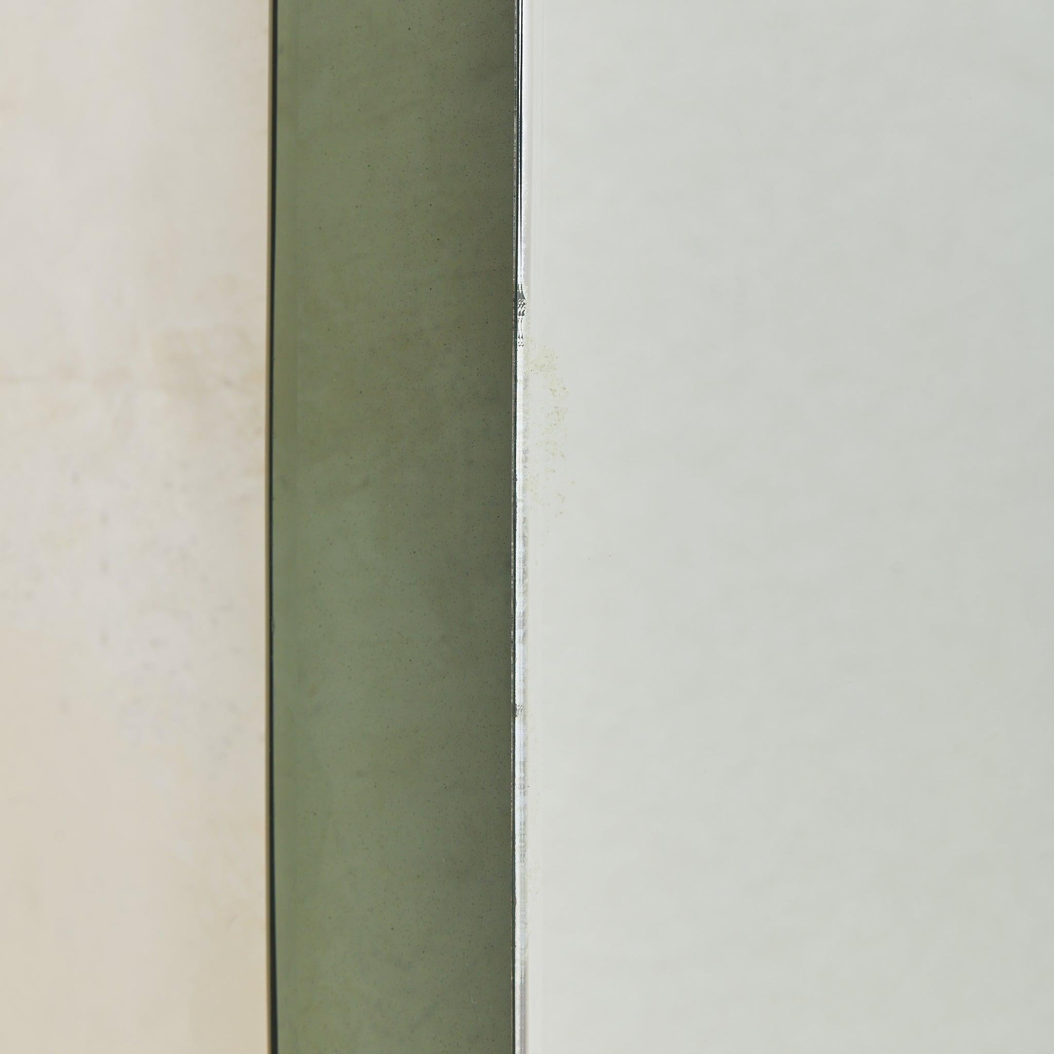 Italian Floor-Length Smoked Glass Wall Mirror, 1960s In Good Condition For Sale In Chicago, IL