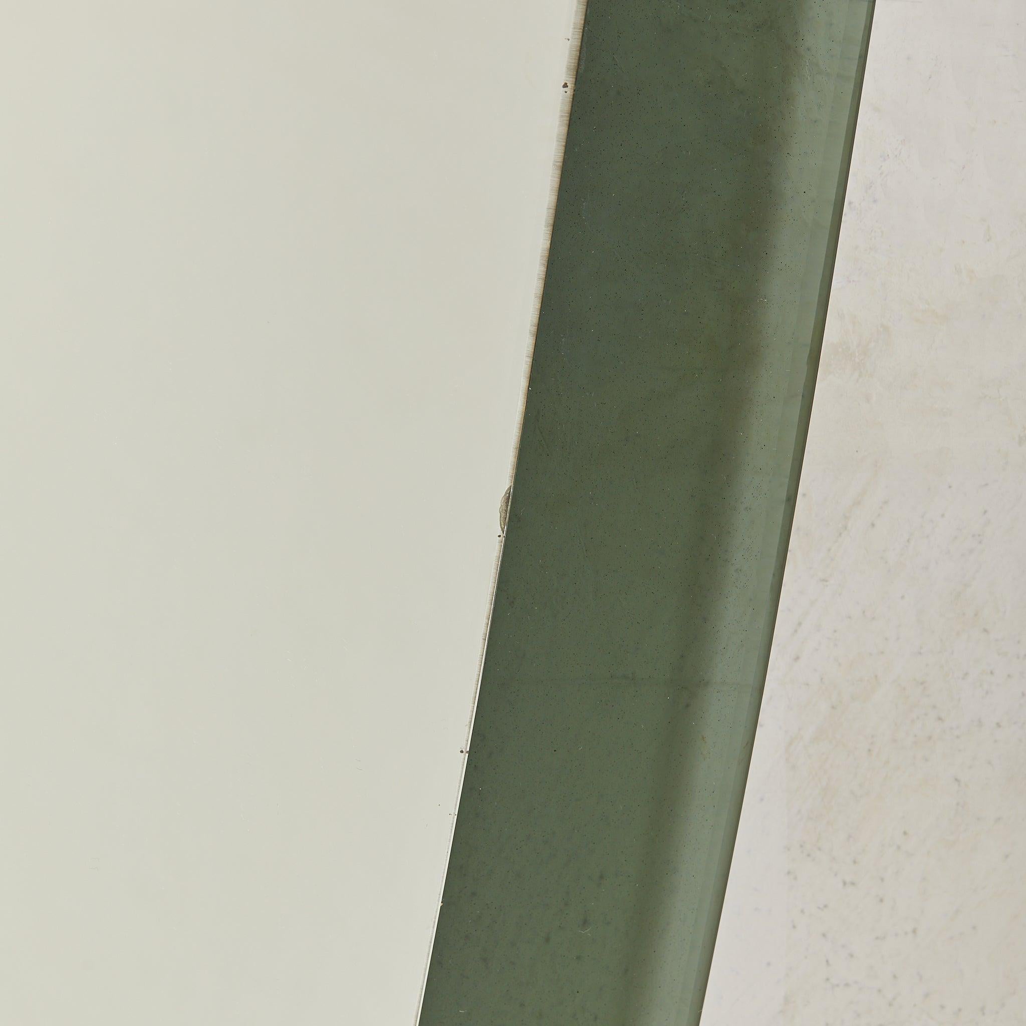 Mid-20th Century Italian Floor-Length Smoked Glass Wall Mirror, 1960s For Sale