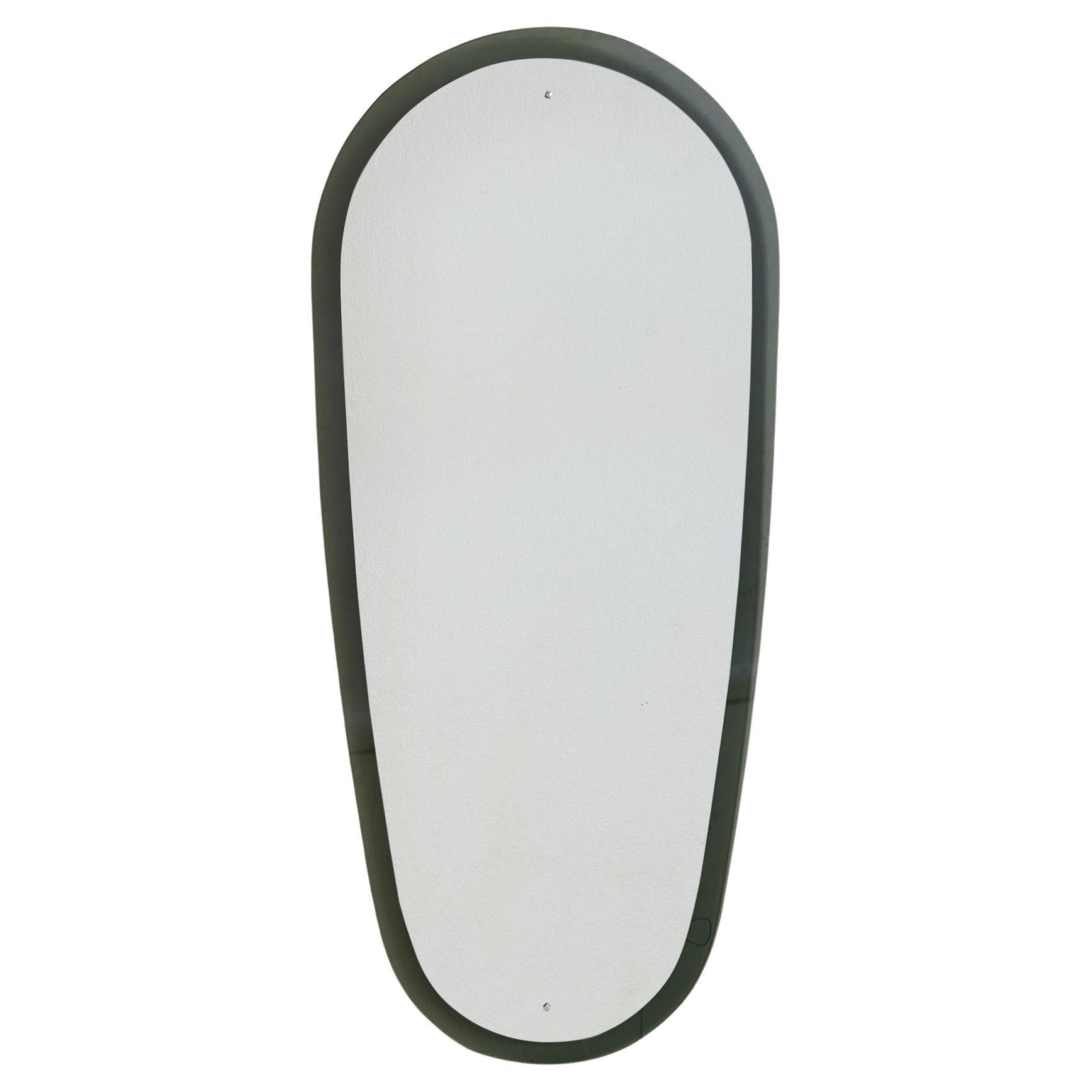 Italian Floor-Length Smoked Glass Wall Mirror, 1960s For Sale