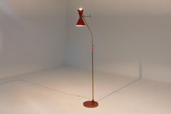 Italian Floorlamp 1950s Style with a Red Shade
