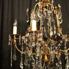 Italian Florentine Seven-Light Cage Antique Chandelier