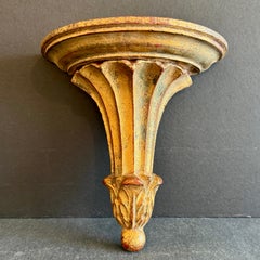 Italian Florentine Architectural Gilt Wall Shelf Bracket, circa 1950's